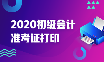 你能确定宁夏2020年会计初级考试准考证打印时间吗？